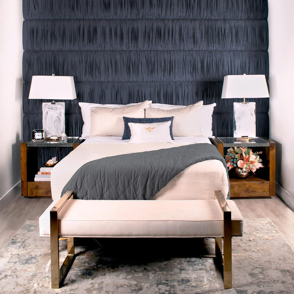 Hug Bud Weighted Blanket - 60" X 80" - 15-lbs - Fits Queen/King Size - Gray