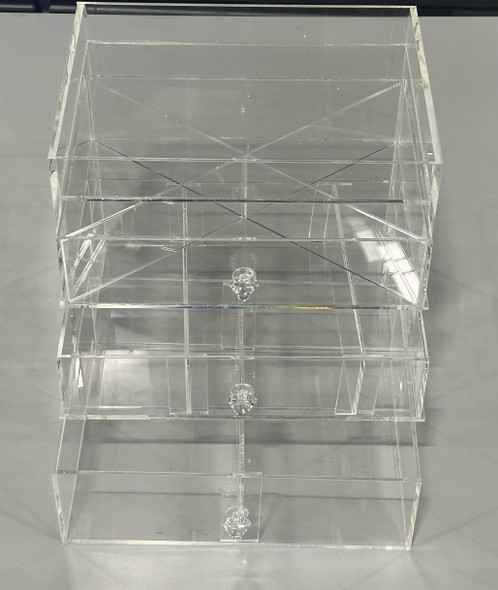 D'ECO ACRYLIC COSMETIC ORGANIZER WITH 3 DRAWERS- CLEAR