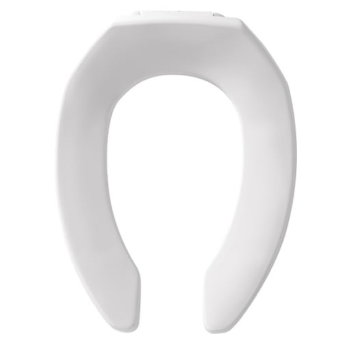 BEMIS 1955CT Commercial Open Front Plastic Toilet Seat Elongated - White New