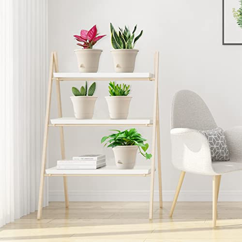 SuherHomey Plant Pots 8 Inch Flower Pot Indoor/Outdoor Large Pots 5 Pack White New