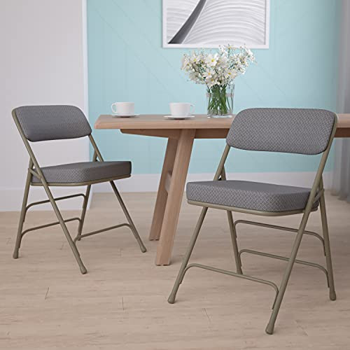 Flash Furniture Hercules Series Metal Folding Chairs with Cushioned Seats