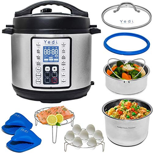 Yedi 9-in-1 Total Package Instant Programmable Pressure Cooker, 6 Quart - Black New