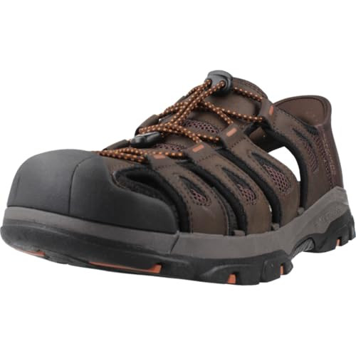 205187WW SKECHERS MEN TRESMEN NORVICK LOAFER, SIZE 10XW, CHOCOLATE
