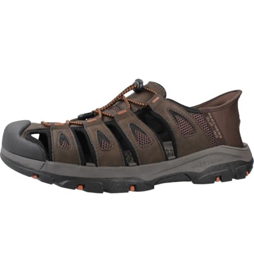 205187WW SKECHERS MEN TRESMEN NORVICK LOAFER, SIZE 10XW, CHOCOLATE