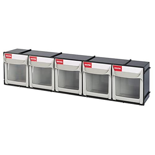 SHUTER Plastic Parts Organizer Storage Container System Black FO-605-BK New
