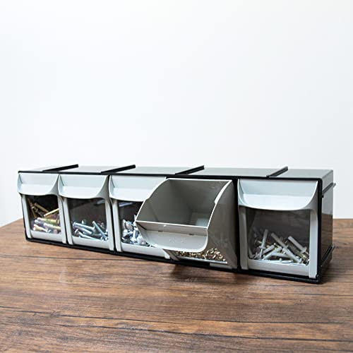 SHUTER Plastic Parts Organizer Storage Container System Black FO-605-BK New