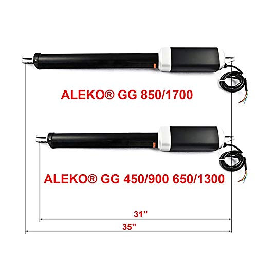 ALEKO GG1700NOR Dual Swing Gate Opener Gates 26 Feet Long 1700 Pounds - Grey New