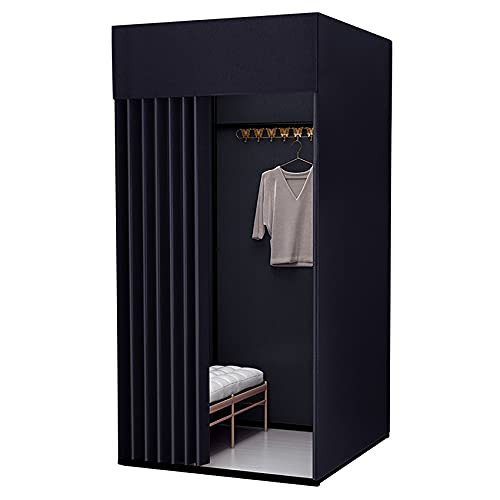 MORN Fitting Room 43x43x78 inch Changing Room Strong Shading Black B09GVQXWC1 New
