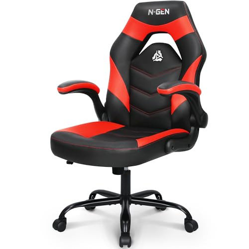 N-GEN GAMING Video Gaming Chair Ergonomic Office Desk Chair B0D7LB6JBT - Red