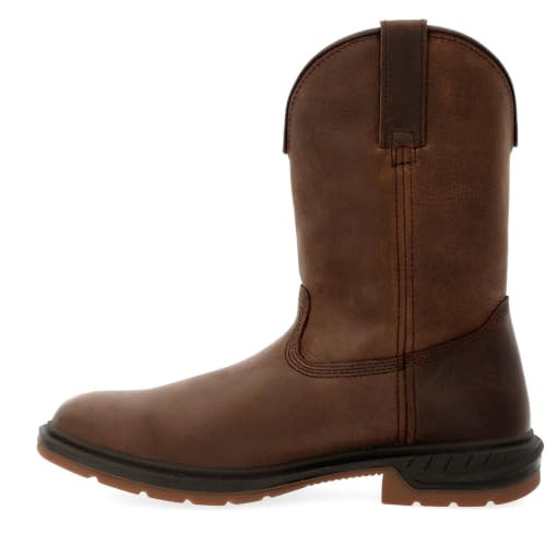 ROCKY Worksmart Unlined Western Boot - B08RLDDP73 Dark Brown Size 12(W) New