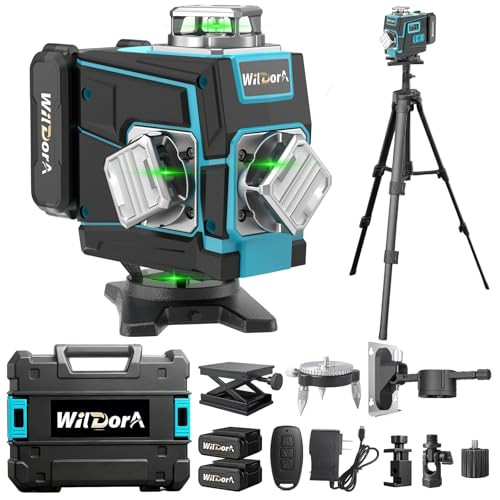 WILDORA 16 LINE LASER LEVEL 4X360 W/ TRIPOD - BLUE
