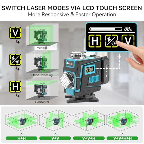 WILDORA 16 LINE LASER LEVEL 4X360 W/ TRIPOD - BLUE