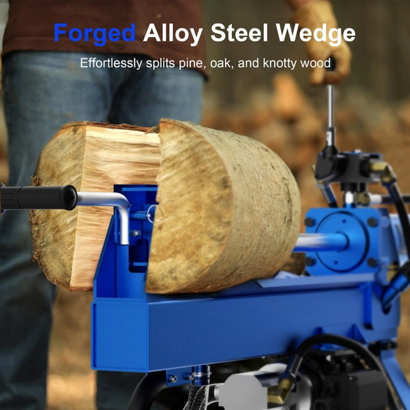 EFURDEN PORTABLE 16 TON ELECTRIC LOG SPLITTER WITH POWERFUL 1600W MOTOR - BLUE