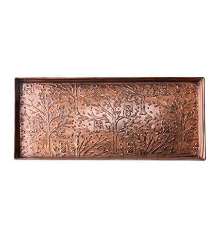 Wind & Weather 30" Long by 13" Wide by 2" Deep Dark Copper Metal Boot Tray New