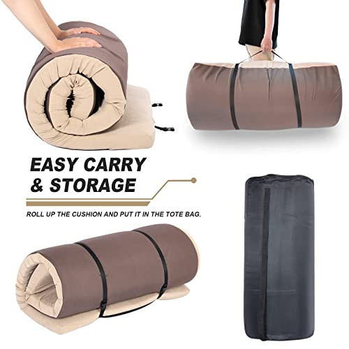 ZonLi Foam Camping Mattress, Portable Roll Up Travel Sleeping Pad Single - Black New