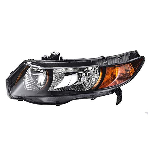 Driver Side Headlight Assembly Composite Fits 2006-2009 Honda Civic New