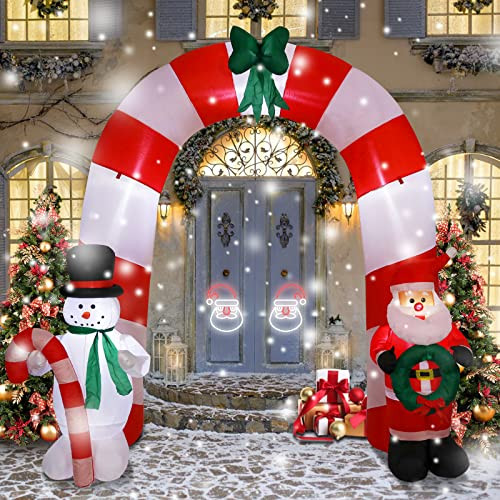 MUMTOP 8FT Inflatable Archway Christmas Decorations with Santa Claus Snowman New