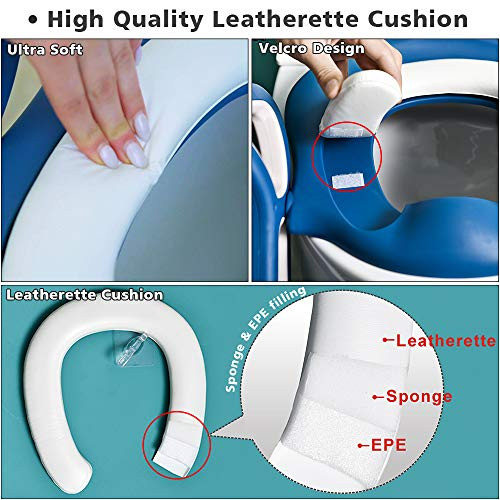 Potty Training Toilet Seat with Ladder Sturdy Ladder Soft Padded Cushion New