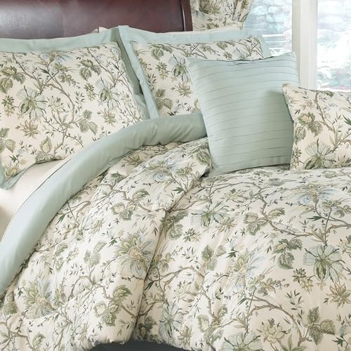 Waverly Felicite Set with Coordinating Bed Skirt and 2 Throw Pillows and 2 Shams New