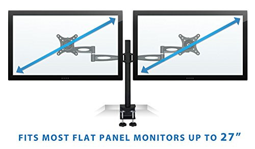 Mount-It! Dual Monitor Mount Arms | Double Monitor Desk Stand New