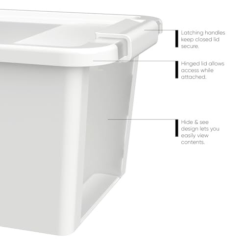 Curver Set of 3 Small VersaBox Plastic Organization and Storage Box - White New