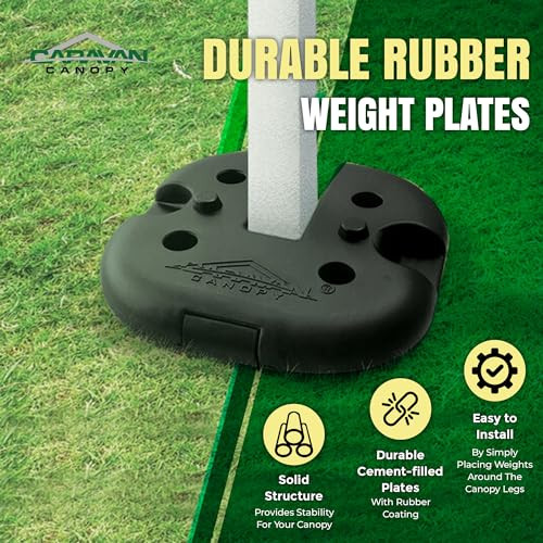 Caravan Canopy Sports 10001200011 Caravan Weight Plates, Black New