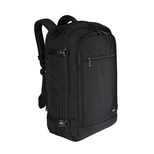 AMAZON BASICS TRAVEL BACKPACK CARRY ON FLIGHT APPROVED EXPANDABLE - BLACK New