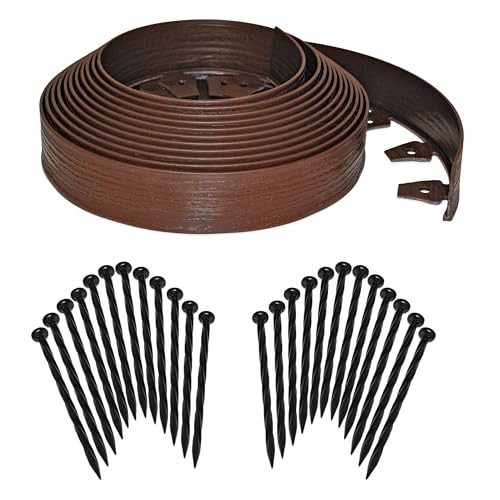 EasyFlex Tall Wall No-Dig Edging Anchoring Spikes 2.5" Tall 40FT Kit 3220BRE-40C New
