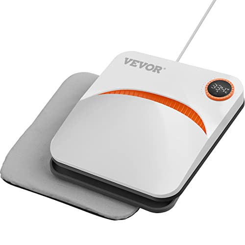 VEVOR 2 IN 1 PORTABLE HEAT PRESS AND IRON F0909 - WHITE/ORANGE