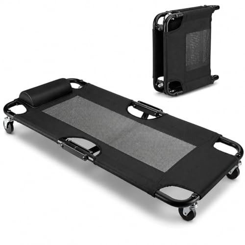 WORKPRO 40" FOLDABLE AUTOMOTIVE CREEPER HEAVY DUTY ROLLING W111008AE - BLACK