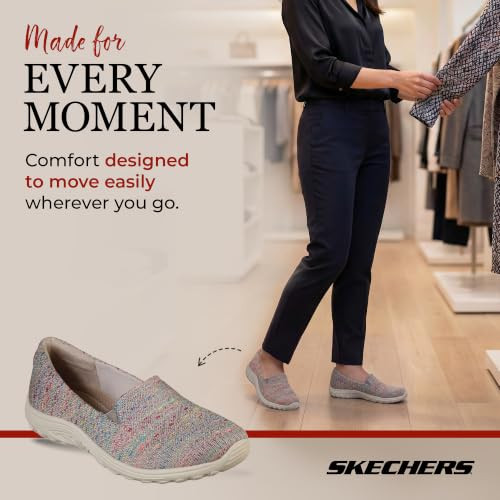 49291 SKECHERS WOMEN'S REGGAE FEST WICKER SLIP-ON SHOE TAUPE SIZE 8.5 New