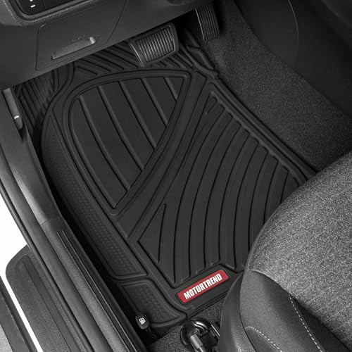 Motor Trend FlexTough Performance All Weather Rubber Car Floor Mats - 3 Piece New