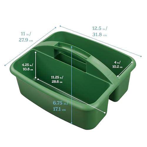 ECR4Kids 2-Compartment Large Storage Caddy Organizer, 6-Pack, Earthtone New