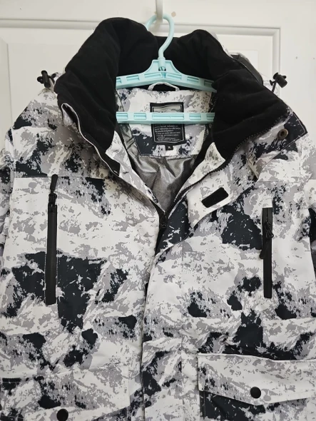 RIVIYELE SNOW SKI JACKET WINTER SPORT WINDPROOF SIZE: XS - BLACK GRAY WHITE