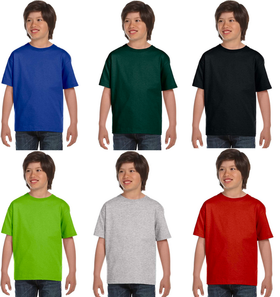 Hanes Boys 6.1 oz. Beefy T-Shirt 5384 New
