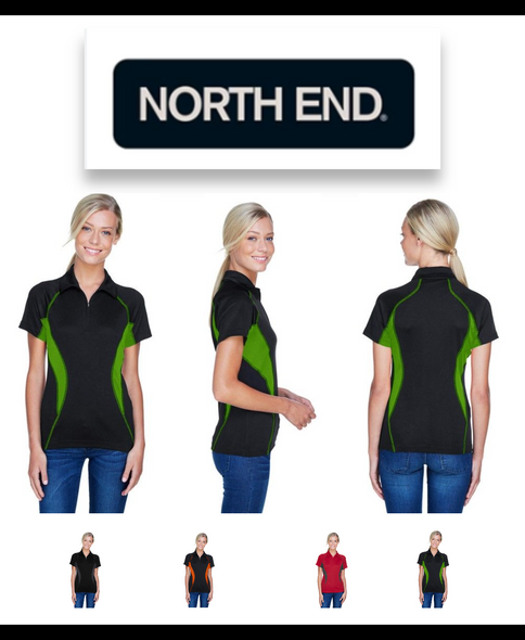 78657 North End Ladies Serac UTK Performance Zippered Polo New