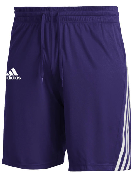 GM2463 Adidas Men's 3-Stripes Knits Shorts Purple/White M