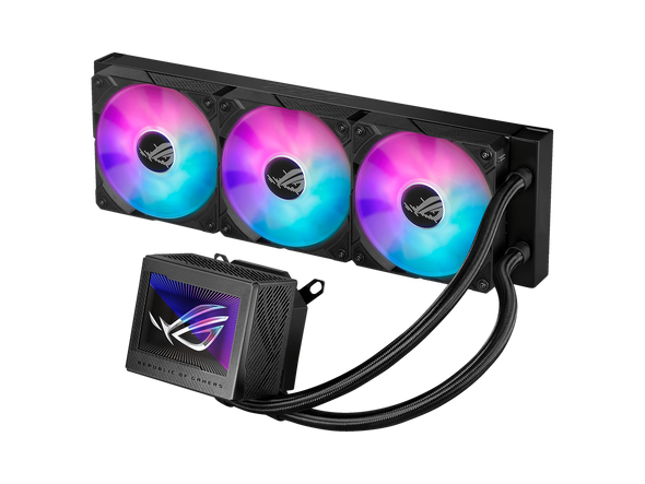 ASUS ROG Ryujin III 360 ARGB all-in-one liquid CPU cooler with 360mm radiator.