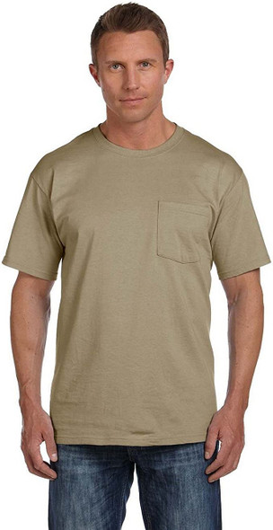 Fruit of the Loom Men's Heavy Cotton Pocket T-Shirt 3931P New