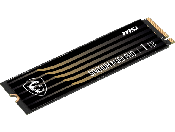 MSI SPATIUM M480 PRO PCIe 4.0 NVMe M.2 1TB PCI-Express 4.0 x4, NVMe 1.4 3D NAND