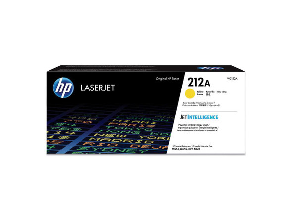 HP 212A Yellow Original LaserJet Toner Cartridge, ~4,500 pages, W2122A