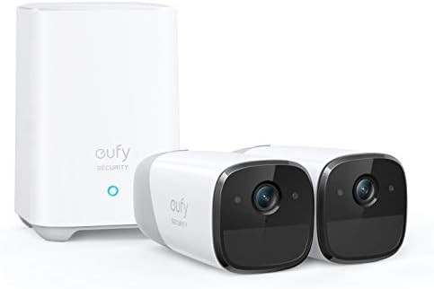 eufy Security eufyCam 2 Wireless Security Camera System 2 Cam Kit T88411D1 White