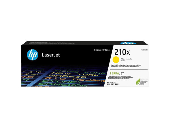 HP 210X Yellow Original LaserJet Toner Cartridge -  W2102X