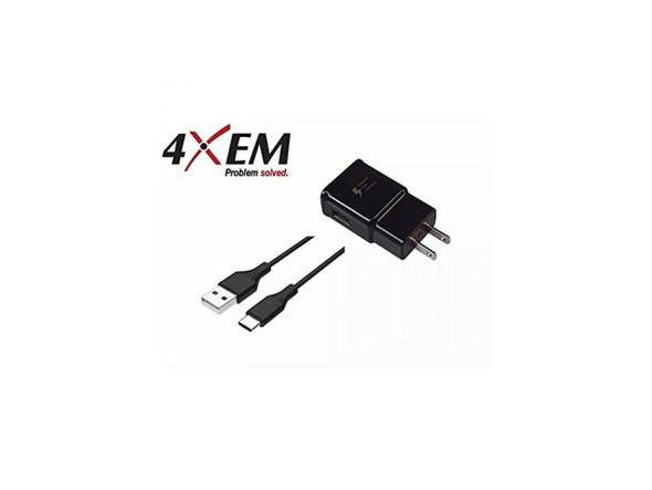 4XEM Samsung USB-C 6' Charger Kit Black