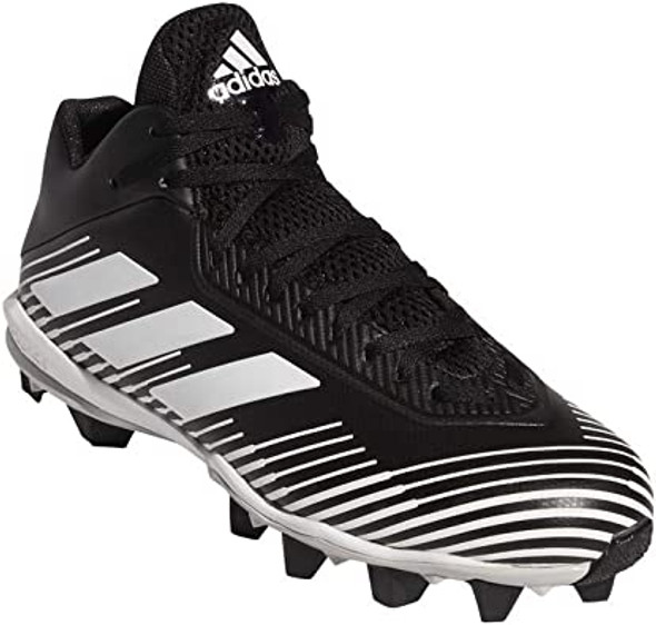 FBG61 Adidas Men's Football Shoe, Black/White/Grey Size 10.5