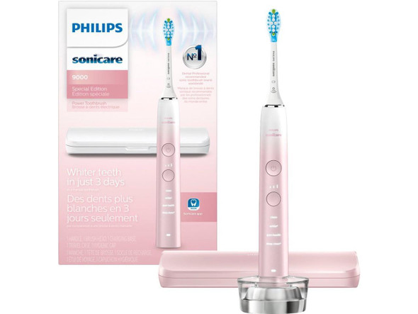 Philips Sonicare 9000 Special Edition Rechargeable Toothbrush, Pink/White,