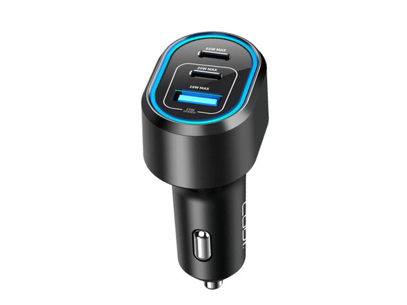 CODi 65W Triple Port USB-C Car Charger with Dual USB-C & USB-A, Power Delivery &