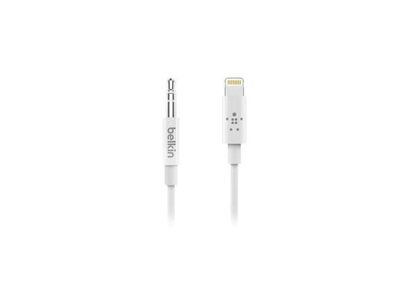 BELKIN AV10172BT06-WHT White 3.5 mm Audio Cable With Lightning Connector