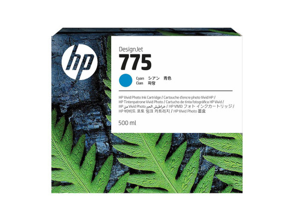 HP 775 Original Ink Cartridge for Select DesignJet Printers Cyan 1XB17A