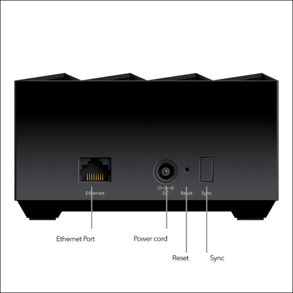NETGEAR Nighthawk Whole Home Mesh WiFi 6 Add-on Satellite MS60-100NAS BLACK